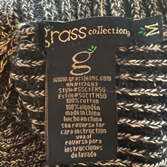 Grass Collection Cowl Neck Button Detail Sweater Size Medium - Picture 9 of 10